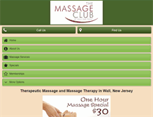 Tablet Screenshot of massageclubofwall.com